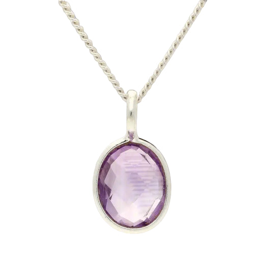 Get your Guardian Glow: Faceted Oval Amethyst Necklac online now or in store at Forever Gems in Franschhoek, South Africa