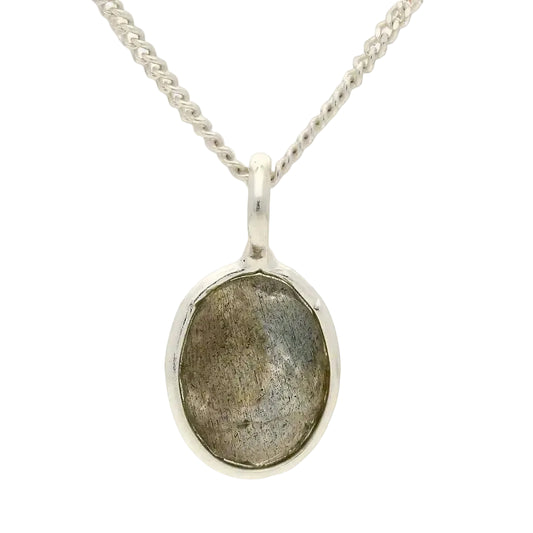 Get your Mystic Oval - Faceted Oval Labradorite Necklace online now or in store at Forever Gems in Franschhoek, South Africa