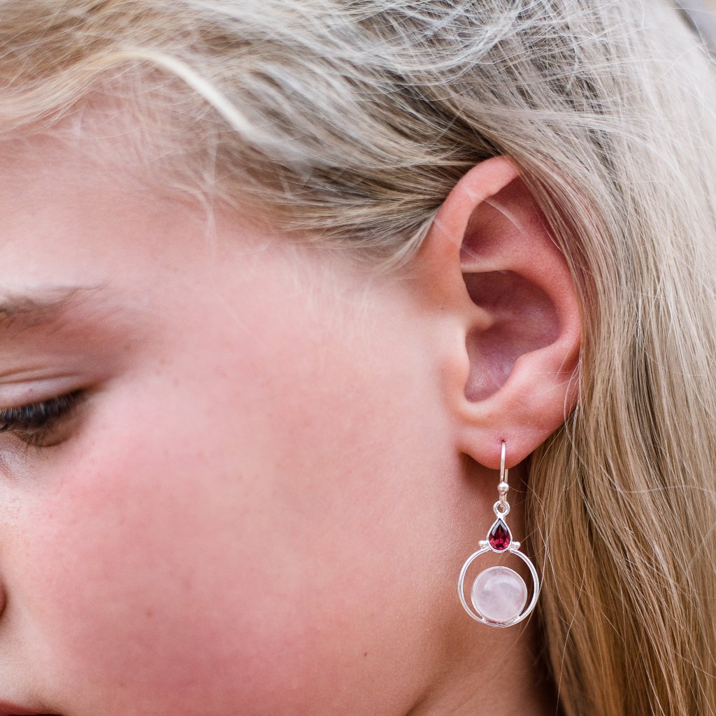 Buy your Rainbow Drops: Rose Quartz and Amethyst Earrings online now or in store at Forever Gems in Franschhoek, South Africa
