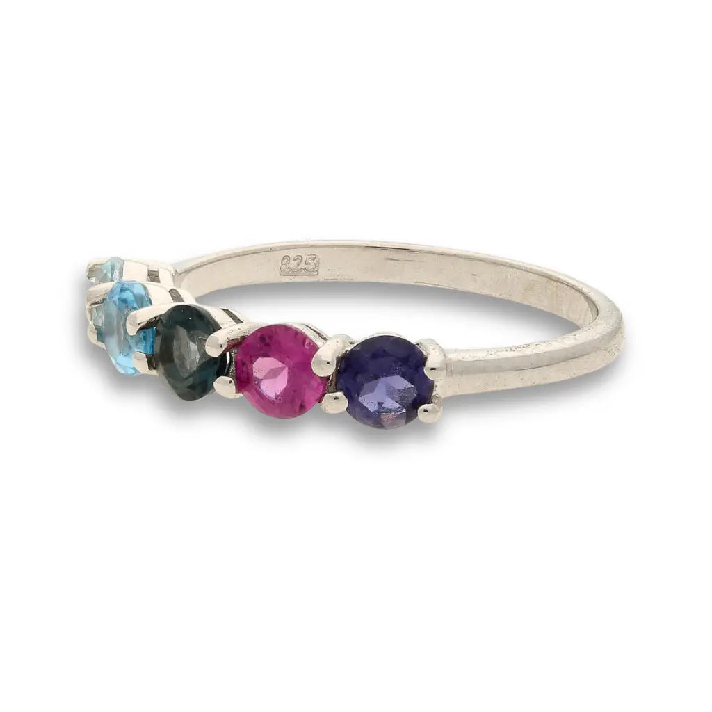 Buy your Gemstone Symphony: Rhodolite Garnet, Iolite & Blue Topaz Silver Ring online now or in store at Forever Gems in Franschhoek, South Africa
