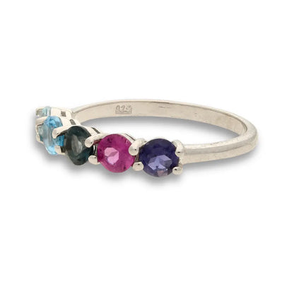 Buy your Gemstone Symphony: Rhodolite Garnet, Iolite & Blue Topaz Silver Ring online now or in store at Forever Gems in Franschhoek, South Africa