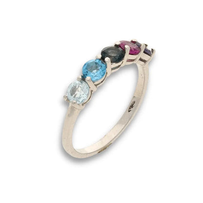 Buy your Gemstone Symphony: Rhodolite Garnet, Iolite & Blue Topaz Silver Ring online now or in store at Forever Gems in Franschhoek, South Africa