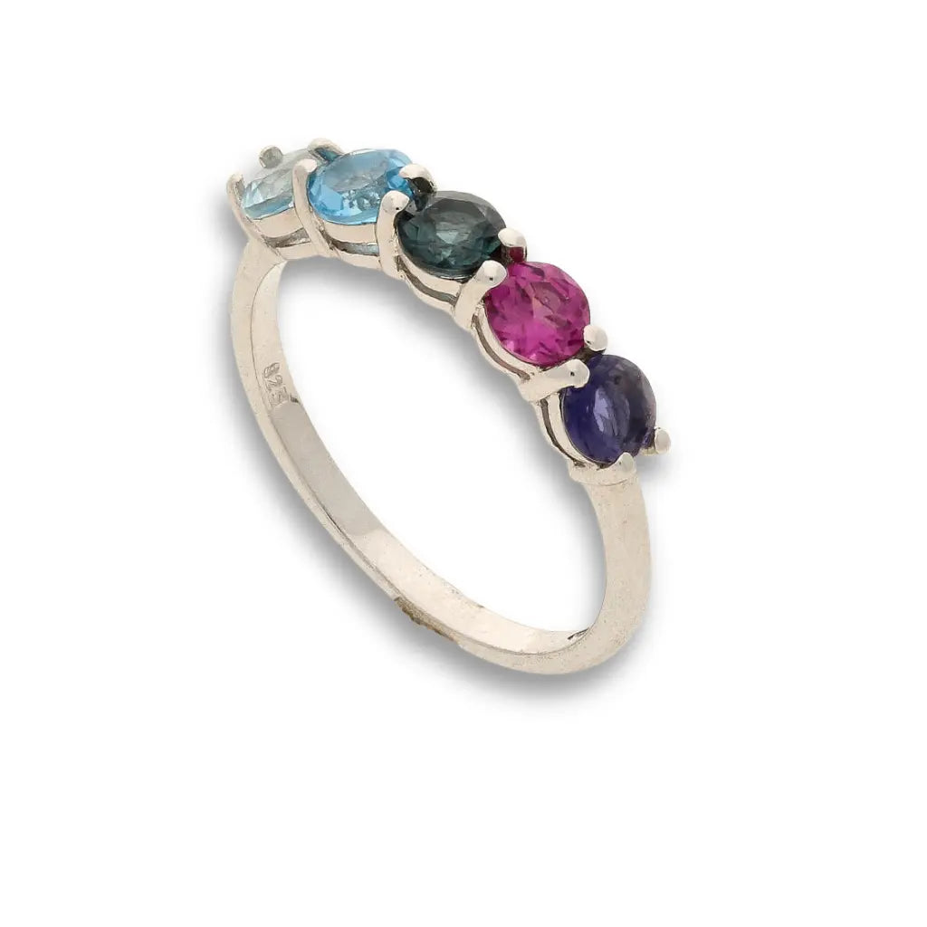 Buy your Gemstone Symphony: Rhodolite Garnet, Iolite & Blue Topaz Silver Ring online now or in store at Forever Gems in Franschhoek, South Africa