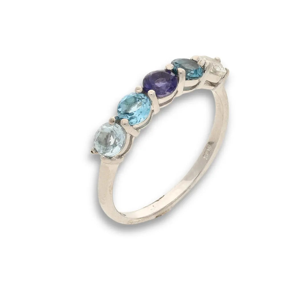 Buy your Gemstone Symphony: Amethyst, Blue Topaz & Quartz Gemstone Ring online now or in store at Forever Gems in Franschhoek, South Africa