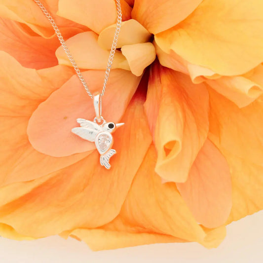 Buy your Clear Cubic Zirconia Hummingbird Necklace - Celestial Grace online now or in store at Forever Gems in Franschhoek, South Africa