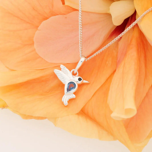 Buy your Blue Cubic Zirconia Hummingbird Necklace - Soaring Dreams online now or in store at Forever Gems in Franschhoek, South Africa