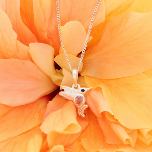 Buy your Pink Cubic Zirconia Hummingbird Necklace - Sweet Whispers online now or in store at Forever Gems in Franschhoek, South Africa
