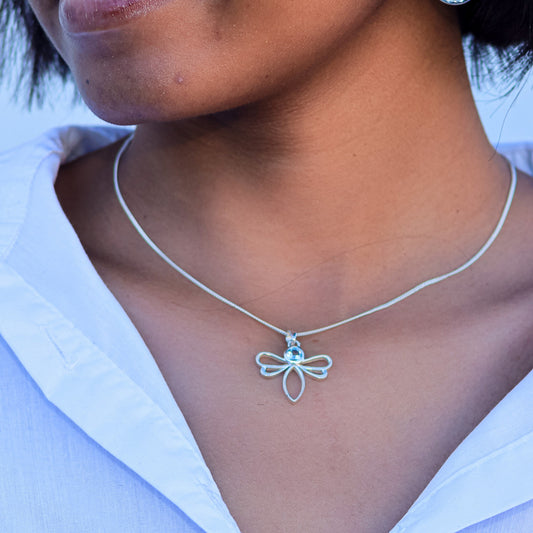 Buy your Blue Topaz Bee Pendant in Sterling Silver - Wings of Light online now or in store at Forever Gems in Franschhoek, South Africa