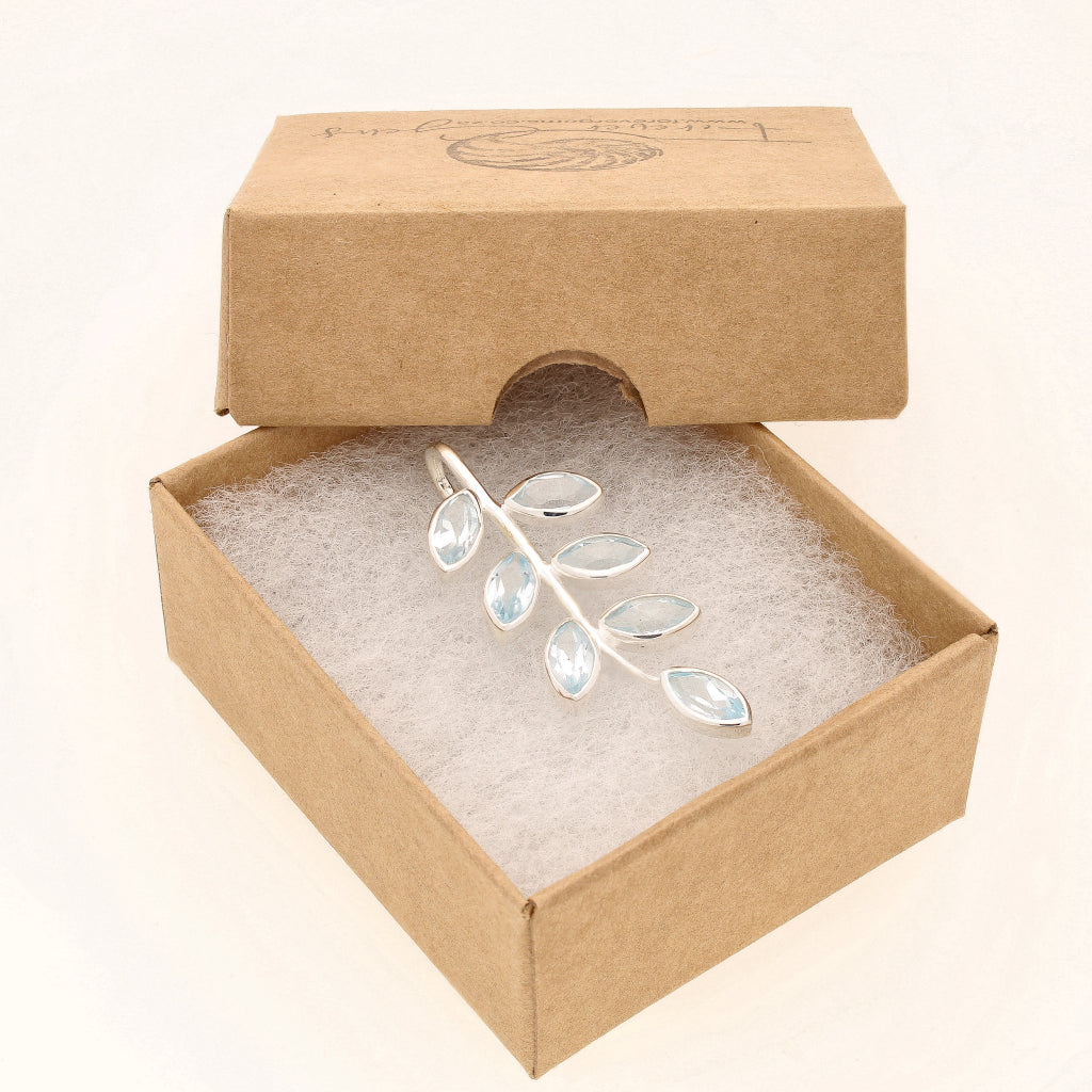 Buy your Blue Topaz Sterling Silver Leaf Pendant online now or in store at Forever Gems in Franschhoek, South Africa