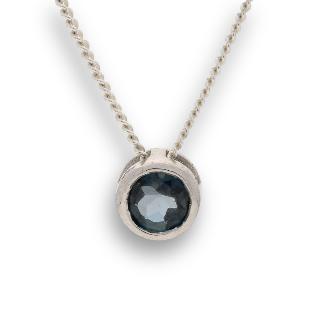 Get your Exquisite Sterling Silver London Blue Topaz Slider Necklace online now or in store at Forever Gems in Franschhoek, South Africa