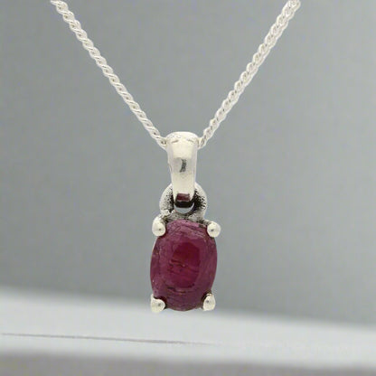 Get your Ruby "Crimson Passion" Sterling Silver Necklace online now or in store at Forever Gems in Franschhoek, South Africa
