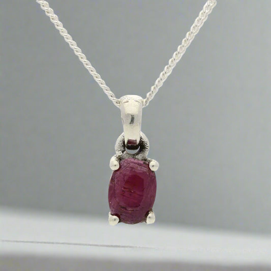 Get your Ruby "Crimson Passion" Sterling Silver Necklace online now or in store at Forever Gems in Franschhoek, South Africa