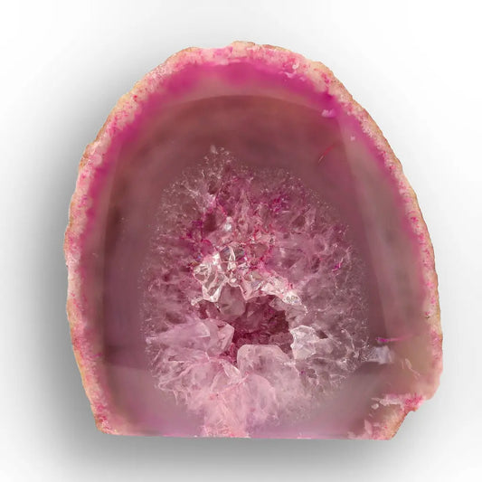 Get your Pink Agate Flat Base Crystal Geode Slice online now or in store at Forever Gems in Franschhoek, South Africa
