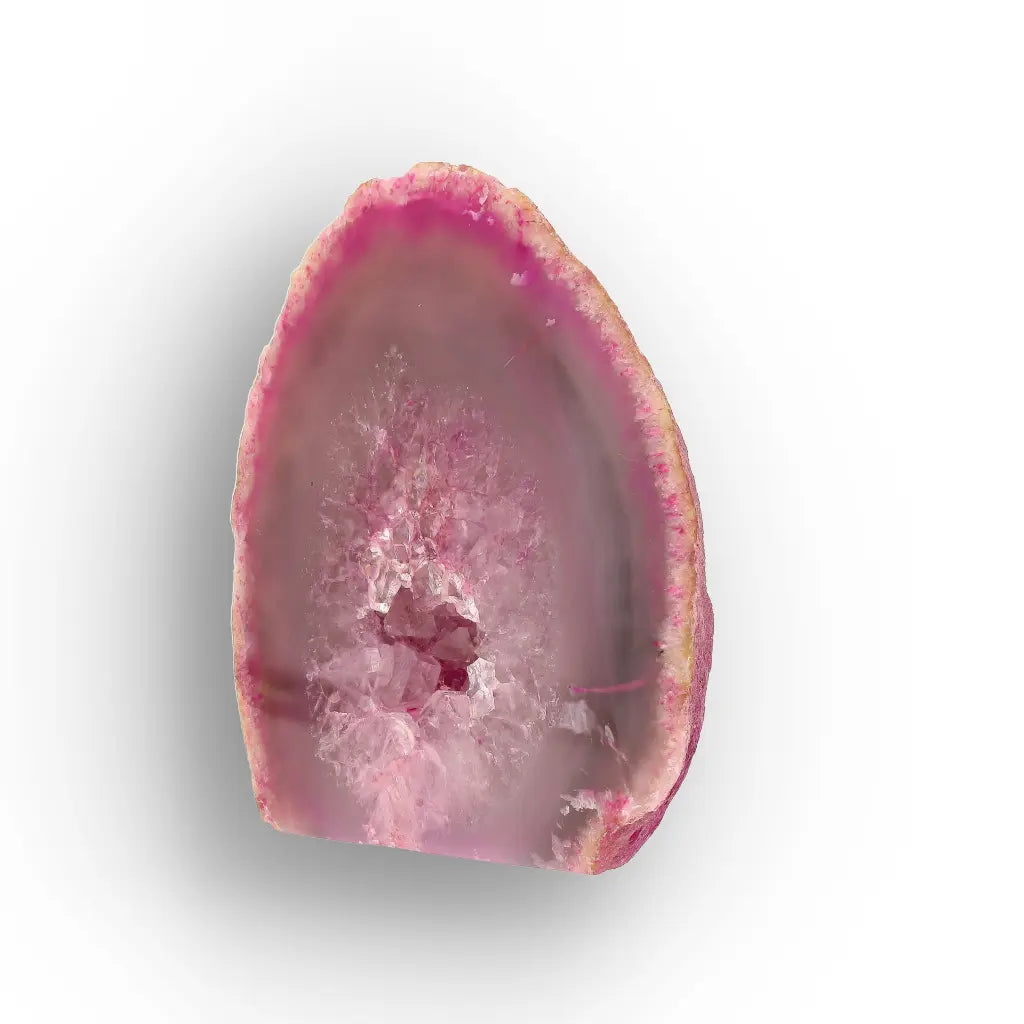 Get your Pink Agate Flat Base Crystal Geode Slice online now or in store at Forever Gems in Franschhoek, South Africa