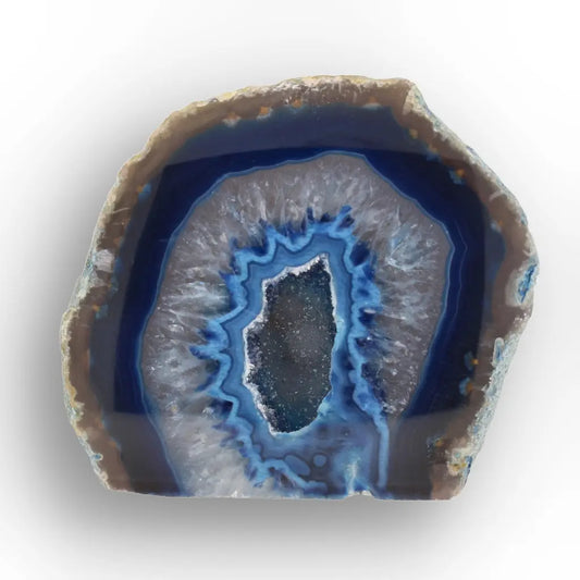 Get your Blue Agate Flat Base Ocean Band Crystal online now or in store at Forever Gems in Franschhoek, South Africa