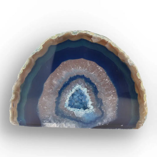 Get your Blue Agate Flat Base Crystal Geode online now or in store at Forever Gems in Franschhoek, South Africa