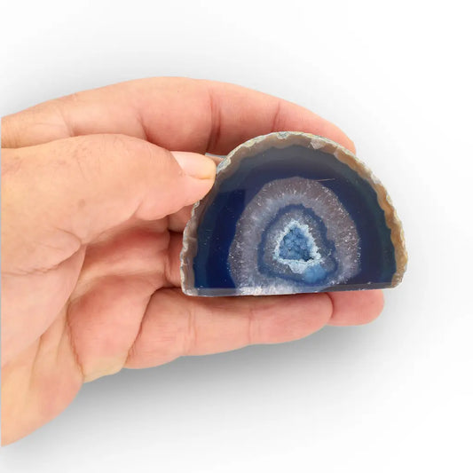 Get your Blue Agate Flat Base Crystal Geode online now or in store at Forever Gems in Franschhoek, South Africa