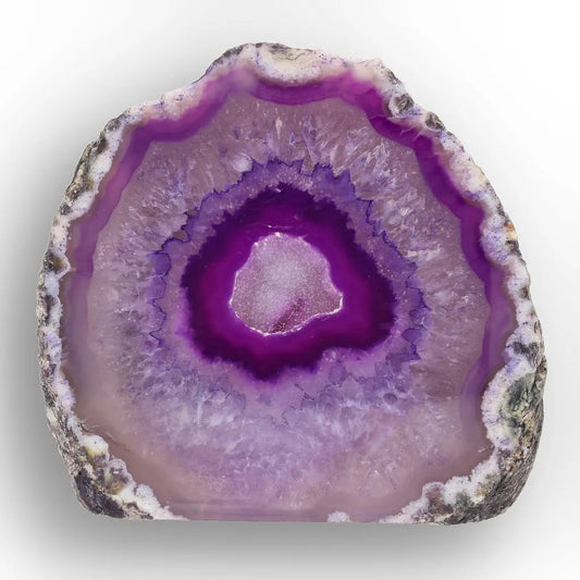 Get your Purple Agate Flat Base Geode Crystal online now or in store at Forever Gems in Franschhoek, South Africa
