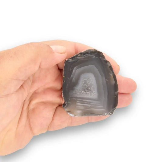 Get your Natural Black Agate Flat Base Crystal online now or in store at Forever Gems in Franschhoek, South Africa