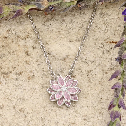 Get your Romantic Pink Cubic Zirconia Sterling Silver Blossom Pendant online now or in store at Forever Gems in Franschhoek, South Africa