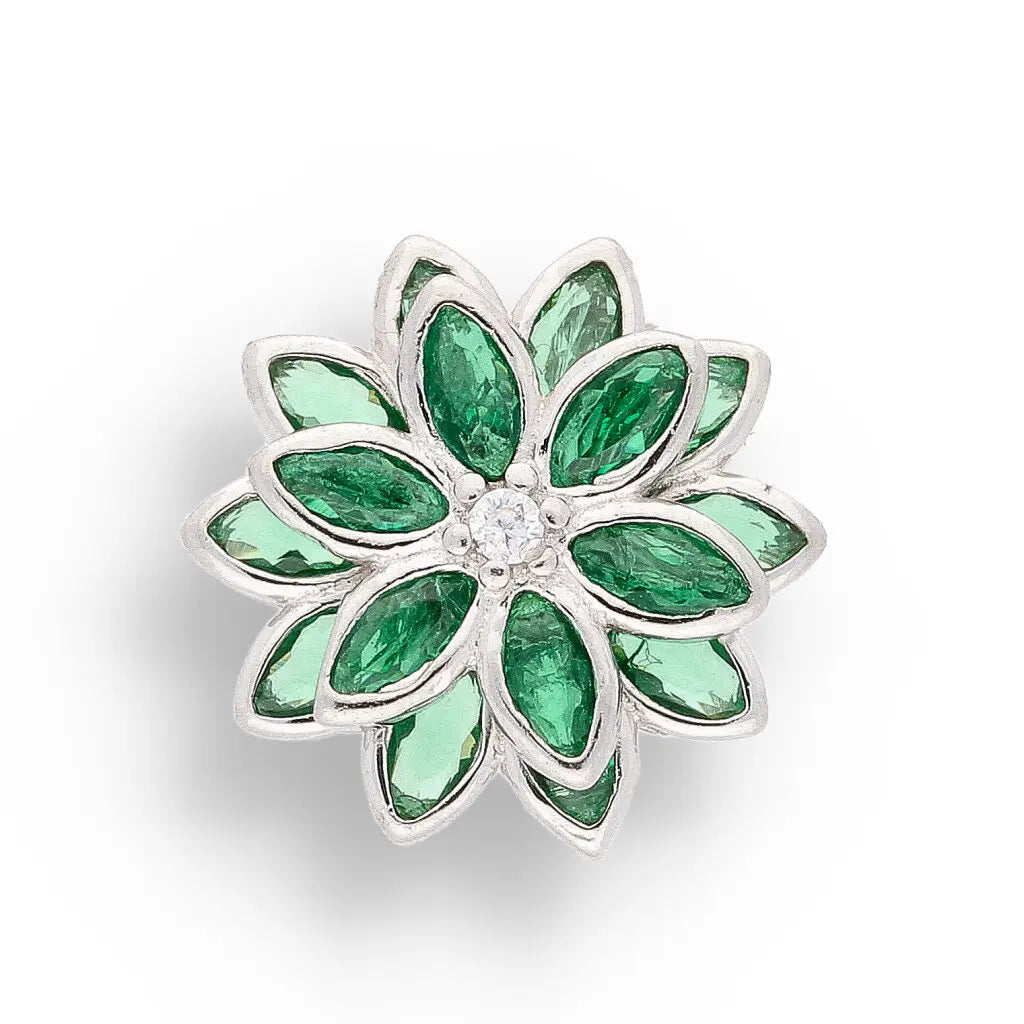 Get your Inspired by Nature: Elegant Green CZ Sterling Silver Flower Necklace online now or in store at Forever Gems in Franschhoek, South Africa