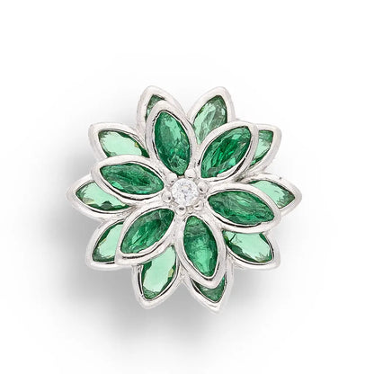 Get your Inspired by Nature: Elegant Green CZ Sterling Silver Flower Necklace online now or in store at Forever Gems in Franschhoek, South Africa