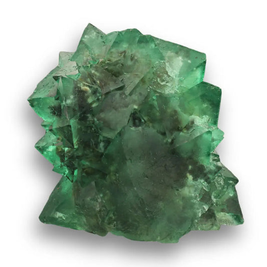 Buy your Exceptional Lustrous Green and Purple Fluorite Cluster from Riemvasmaak online now or in store at Forever Gems in Franschhoek, South Africa