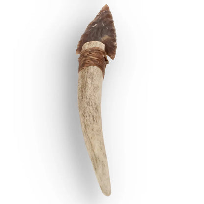 Prehistoric Stone Knife Replica with Chert & Antler Handle