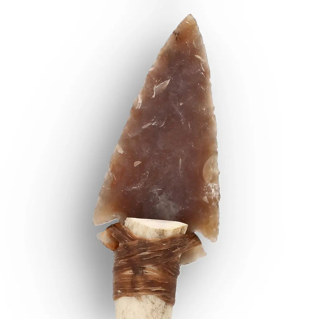 Hafted Stone Knife Replica with Chert Blade & Deer Antler