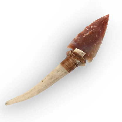 Chert & Deer Antler Prehistoric Hafted Knife Replica