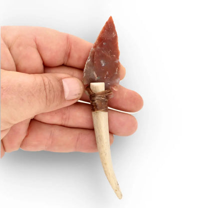 Chert & Deer Antler Prehistoric Hafted Knife Replica