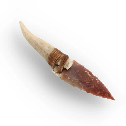 Chert & Deer Antler Prehistoric Hafted Knife Replica