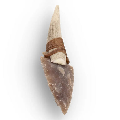 Prehistoric Hafted Knife Replica with Knapped Chert Blade