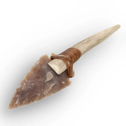 Prehistoric Hafted Knife Replica with Knapped Chert Blade