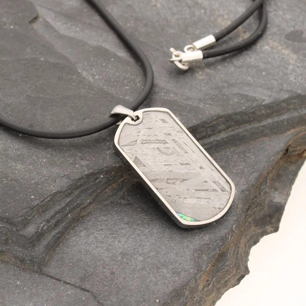 Get your Authentic Aletai Meteorite Slice Necklace online now or in store at Forever Gems in Franschhoek, South Africa