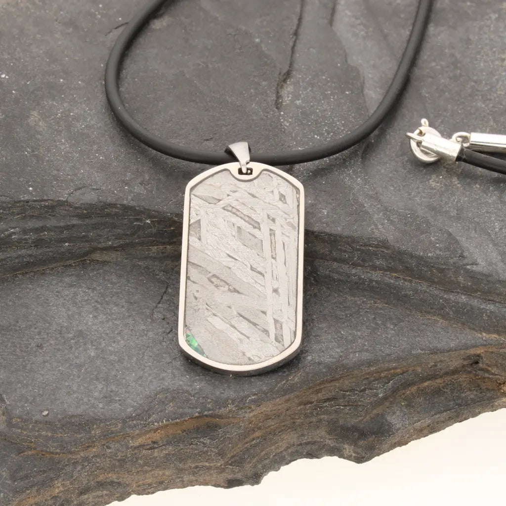 Get your Authentic Aletai Meteorite Slice Necklace online now or in store at Forever Gems in Franschhoek, South Africa