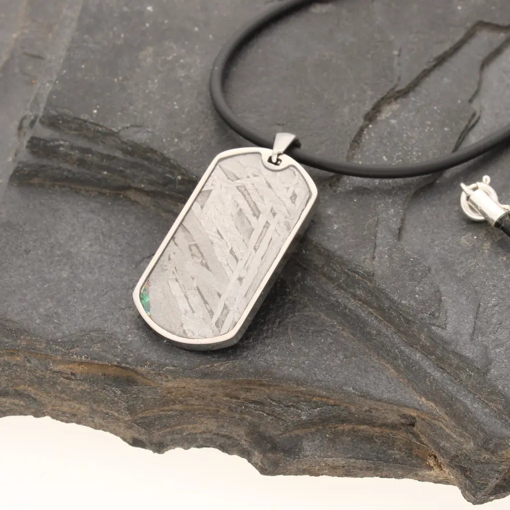 Get your Authentic Aletai Meteorite Slice Necklace online now or in store at Forever Gems in Franschhoek, South Africa