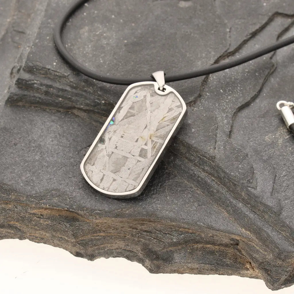 Get your Authentic Aletai Meteorite Slice Necklace online now or in store at Forever Gems in Franschhoek, South Africa