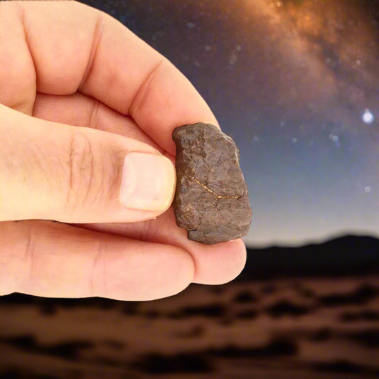Get your 24g Unclassified Chondrite Meteorite - Sahara Desert Specimen Perfect for New Collectors online now or in store at Forever Gems in Franschhoek, South Africa