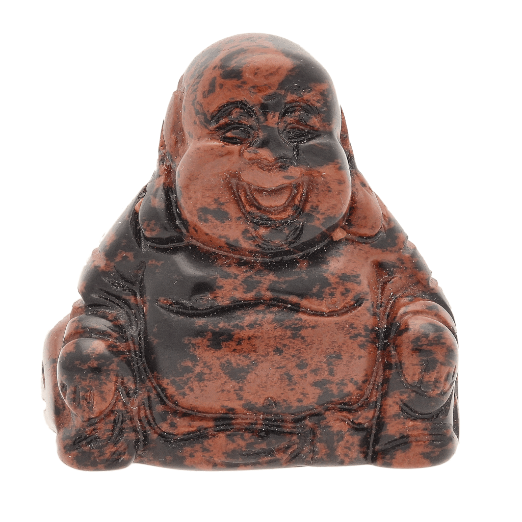 Get your Mahogany Obsidian Laughing Buddha – Protection & Strength Carving online now or in store at Forever Gems in Franschhoek, South Africa