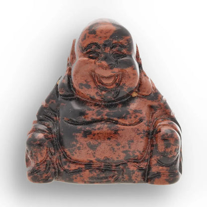 Get your Mahogany Obsidian Laughing Buddha – Protection & Strength Carving online now or in store at Forever Gems in Franschhoek, South Africa