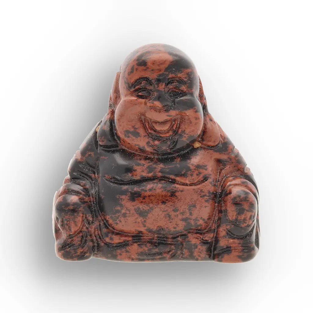 Get your Mahogany Obsidian Laughing Buddha – Protection & Strength Carving online now or in store at Forever Gems in Franschhoek, South Africa