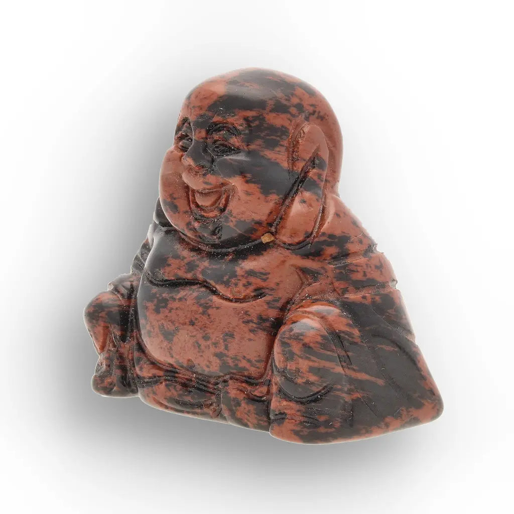 Get your Mahogany Obsidian Laughing Buddha – Protection & Strength Carving online now or in store at Forever Gems in Franschhoek, South Africa
