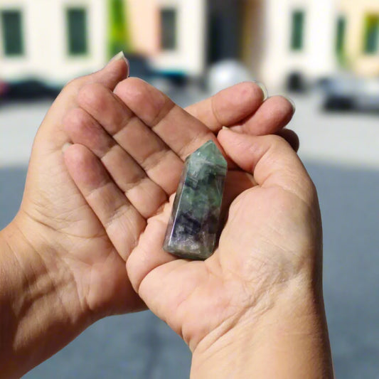 Buy your Fluorite Crystal Point – Focus & Protection online now or in store at Forever Gems in Franschhoek, South Africa