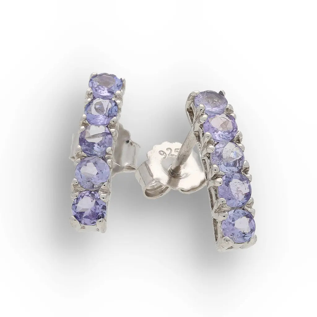 Get your Tanzanite Twilight Bar Stud Earrings Sterling Silver online now or in store at Forever Gems in Franschhoek, South Africa