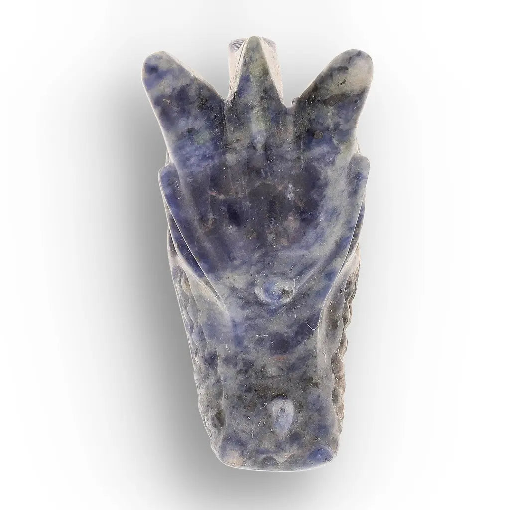 Sodalite Dragon Skull with Natural Blue and White Patterns