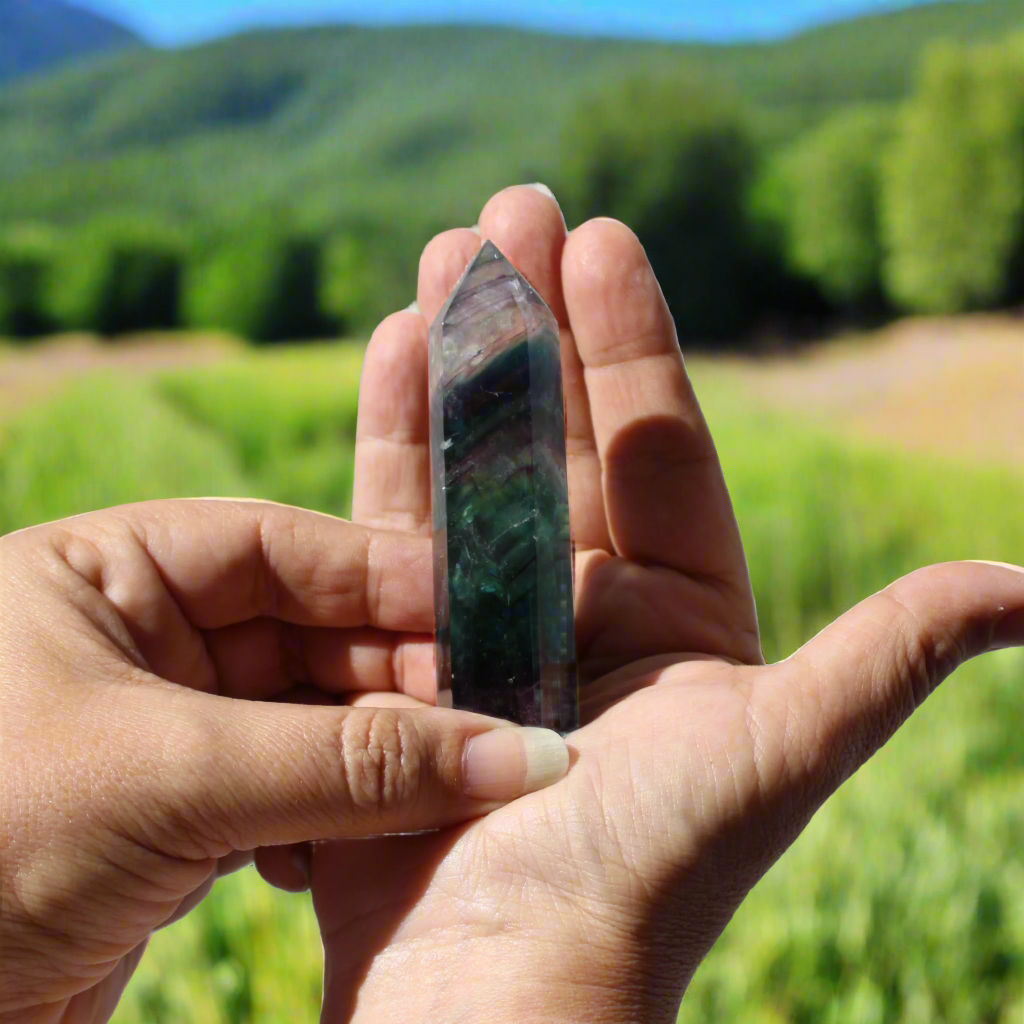 Buy your Fluorite Polished Point – Inspiration & Serenity online now or in store at Forever Gems in Franschhoek, South Africa
