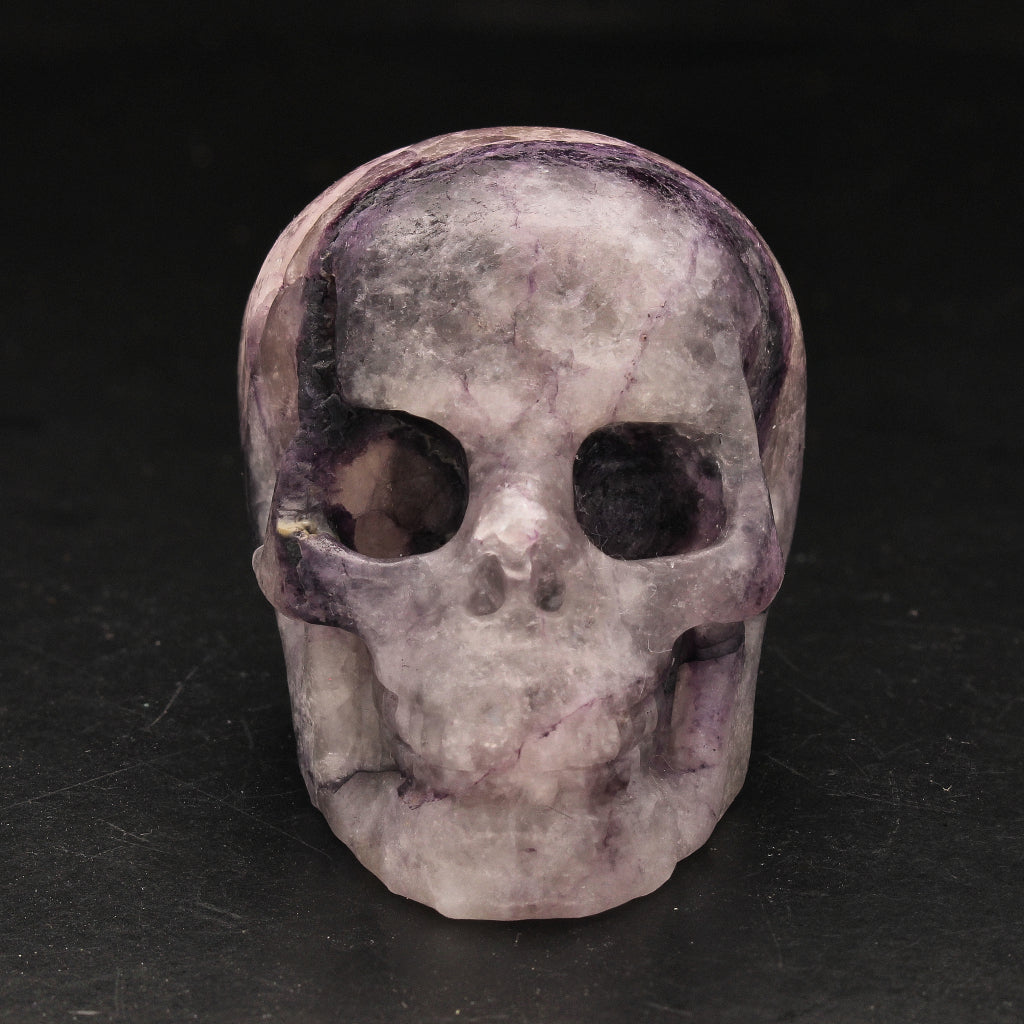 Buy your Blissful Purple Wisdom Fluorite Crystal Skull online now or in store at Forever Gems in Franschhoek, South Africa
