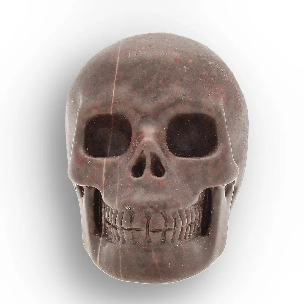 Get your Plum Jasper Skull Carving – Grounding Strength & Vitality Crystal online now or in store at Forever Gems in Franschhoek, South Africa