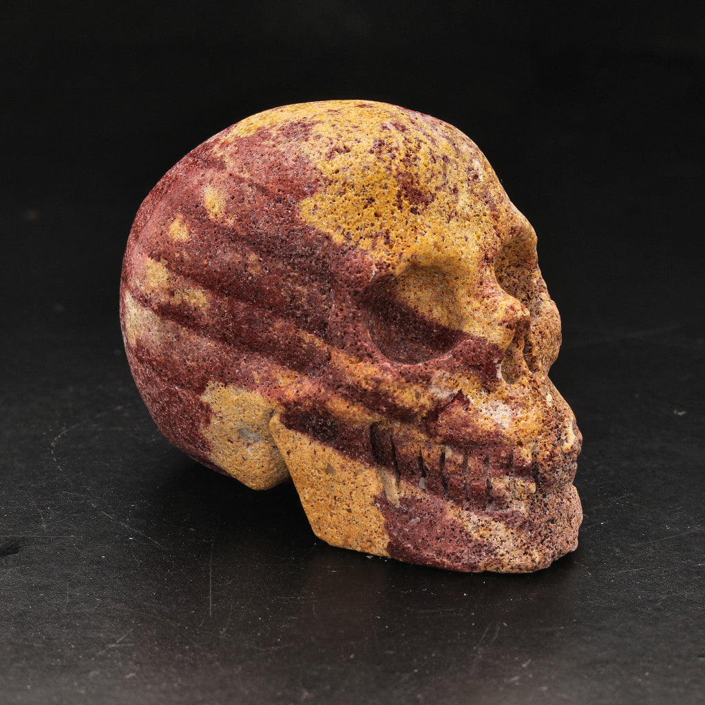 Buy your Red Zebra Jasper Crystal Skull online now or in store at Forever Gems in Franschhoek, South Africa